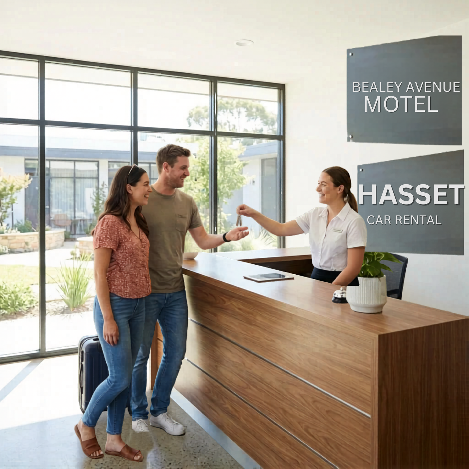 Friendly Reception at Bealey Avenue Motel, Christchurch — base for Hasset Car Rentals